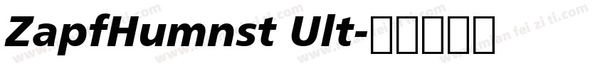 ZapfHumnst Ult字体转换